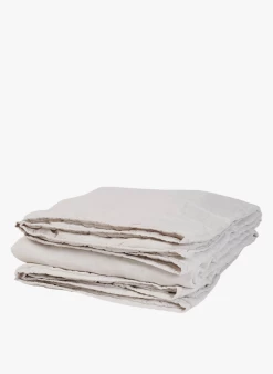 PEPLUM - Linnen Beddensprei 250x250 Cm | Wit