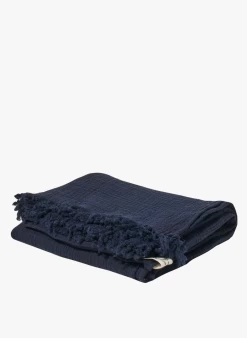 PLOUF - Katoenen Plaid 150x180 Cm | Blauw