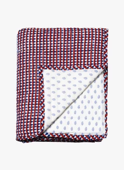 Tweezijdige, Gewatteerde, Katoenen Plaid - Maat S | Blauw