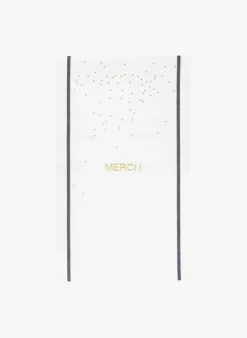 MERCI - Katoenen Theedoek Met Borduursel | Beige