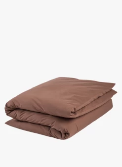 CELESTE - Dekbedovertrek Van Biokatoen | Bruin