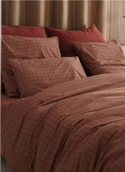 CELESTE - Hoeslaken Van Biokatoen | Bruin -Huishoudartikelen Winkel 3354123