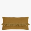 FOXY FRANGE - Linnen Kussen Met Franjes | Bruin