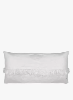 FOXY FRANGE - Linnen Kussen Met Franjes | Wit