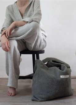 NOBEL - Shopper Van Imitatieschapenvacht | Groen -Huishoudartikelen Winkel 3377994