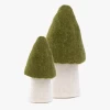 MORILLE - Set Van 2 Sierpaddenstoelen Van Wolvilt | Groen