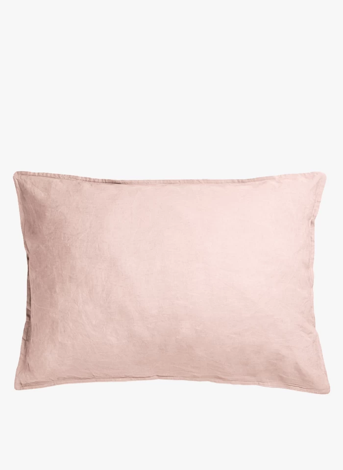 TO LIN - Kussensloop Van Stonewashed Linnen | Roze 3 TO LIN - Kussensloop Van Stonewashed Linnen | Roze - Afbeelding 3