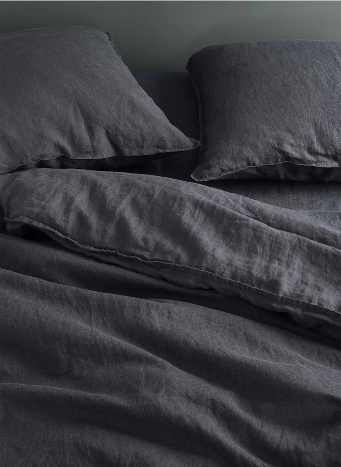 BDL LIN - Bedloper Van Stonewashed Linnen 90x220 Cm | Grijs 2 BDL LIN - Bedloper Van Stonewashed Linnen 90x220 Cm | Grijs - Afbeelding 2