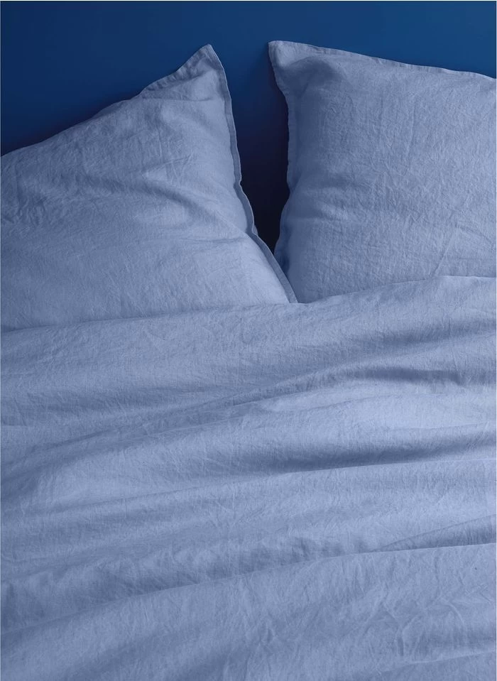 HC LIN - Dekbedovertrek Van Stonewashed Linnen | Blauw 2 HC LIN - Dekbedovertrek Van Stonewashed Linnen | Blauw - Afbeelding 2
