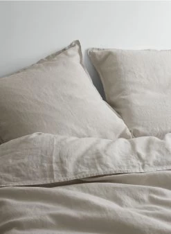 TO LIN - Kussensloop Van Stonewashed Linnen | Beige -Huishoudartikelen Winkel 3393319