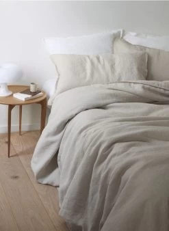 TO LIN - Kussensloop Van Stonewashed Linnen | Beige -Huishoudartikelen Winkel 3393321