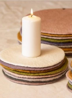 PASTILLE S - Onderlegger Van Wolvilt S | Bruin -Huishoudartikelen Winkel 3394330