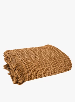 TEMPO II PLA - Katoenen Plaid 130x200 Cm | Bruin