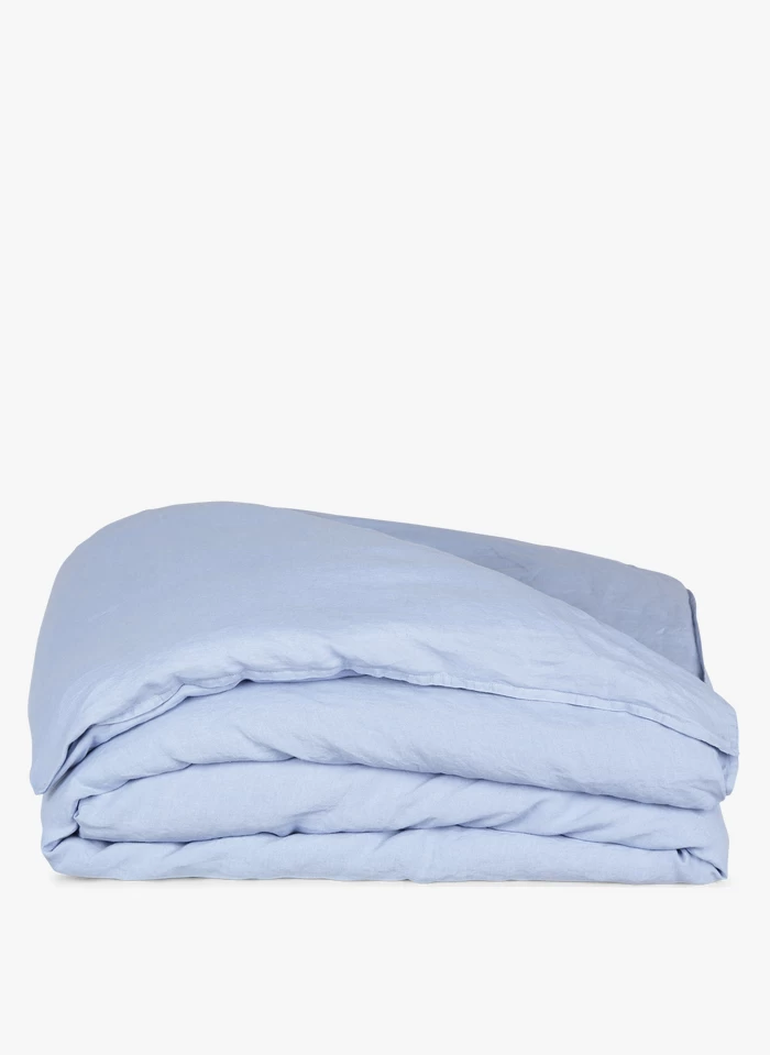 HC LIN - Dekbedovertrek Van Stonewashed Linnen | Blauw 1 HC LIN - Dekbedovertrek Van Stonewashed Linnen | Blauw