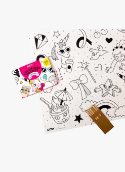 UNICORN - Poster + 6 Kleurpotloden | Veelkleurig