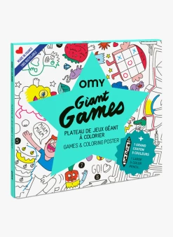 GAMES - Grote Poster Om Zelf In Te Kleuren + Een 5-kleurenpotlood | Veelkleurig