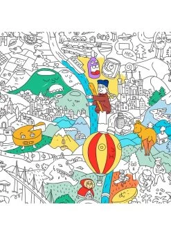 FRANCE - Grote Poster Om Zelf In Te Kleuren | Blauw -Huishoudartikelen Winkel 3410303