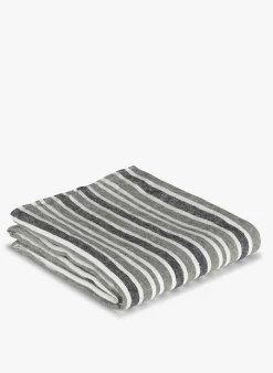 PIANTARELLA NAP - Gestreept, Linnen Tafellaken | Kaki