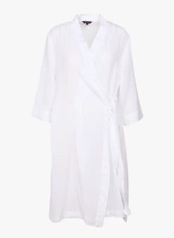 DILI CAC - Kimono Van Voile Uit Stonewashed Katoen | Wit