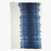 LEON - Linnen Plaid Met Tie-dyeprint - 150x180 Cm | Blauw