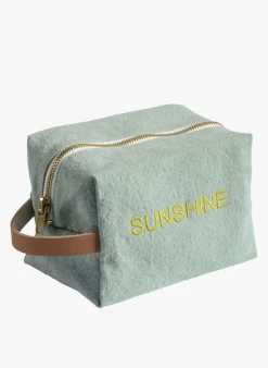 SUNSHINE - Tasje Van Biokatoen Met Borduurwerk | Blauw