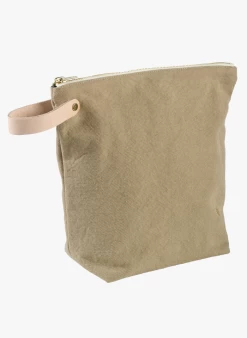 IONA - Grote, Katoenen Toilettas | Kaki