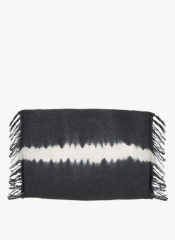 TAMI - Linnen Kussen Met Franjes 40x60 Cm | Blauw