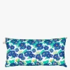 Katoenen Kussen Met Bloemenprint 30x60 Cm | Blauw
