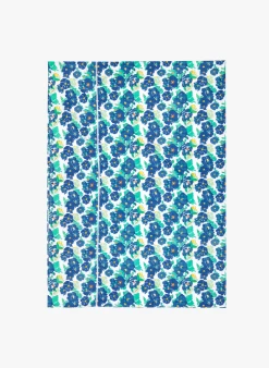 Katoenen Tafelkleed Met Bloemenprint | Blauw