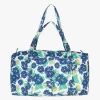 Gewatteerde, Katoenen Tas Met Bloemenprint Maat M | Blauw