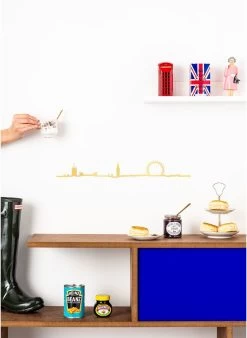 LONDON - Wanddecoratie | Goudkleurige -Huishoudartikelen Winkel 3744853