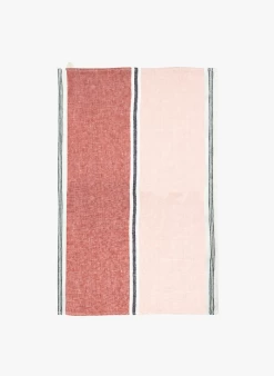 TREVISE - Linnen Theedoek Met Strepen | Roze
