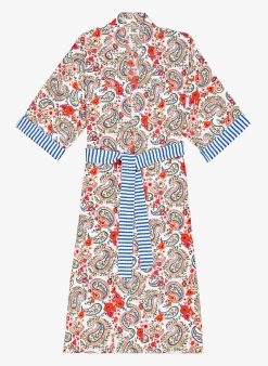 Katoenen Kimono Met Oriëntaalse Print | Wit