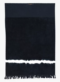 BAGNI - Katoenen Badhanddoek Met Franjes | Zwart