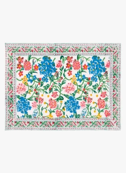 Katoenen Placemat Met Bloemenprint | Roze