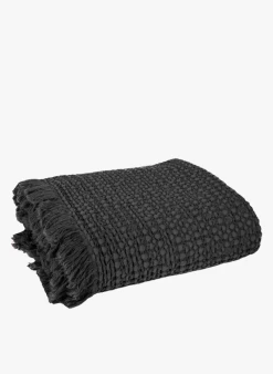 TEMPO II CVL - Katoenen Sprei Met Honingraatmotief | Zwart