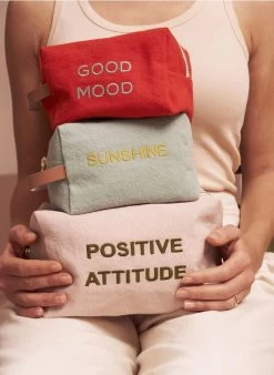 SUNSHINE - Tasje Van Biokatoen Met Borduurwerk | Blauw -Huishoudartikelen Winkel 3915087