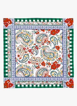 Katoenen Servet Met Bloemenprint | Wit