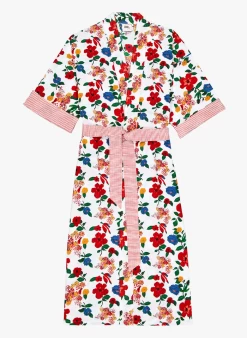 Katoenen Kimono Met Oriëntaalse Print | Rood