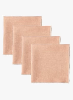 VENISE SVT LOT - Set Van 4 Servetten Van Stonewashed Linnen | Roze