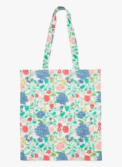 Gestreepte, Katoenen Totebag | Wit