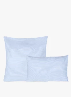 Gestreepte Katoenen Kussensloop | Blauw