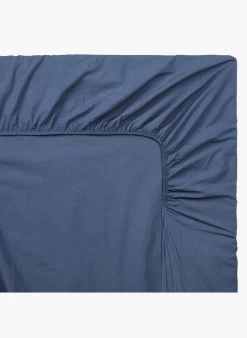 DH GAZE - Hoeslaken Van Biokatoen | Blauw