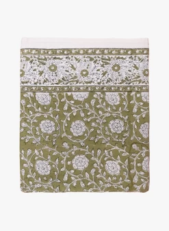 Katoenen Tafelkleed Met Bloemenprint | Geel