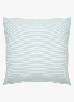 Gestreepte Katoenen Kussensloop | Groen -Huishoudartikelen Winkel 3984390