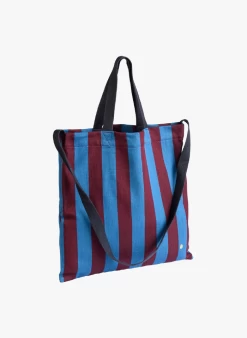 HARRY - Gestreepte Katoenen Tas | Blauw