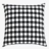 MAX - Katoenen Kussenhoes Met Vichyruitjes - 80x80 Cm | Zwart