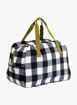 MAX - Katoenen Weekendtas Met Vichyruitjes | Zwart