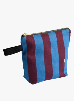 HARRY - Katoenen Toilettas Met Strepen - 22x18 Cm | Blauw