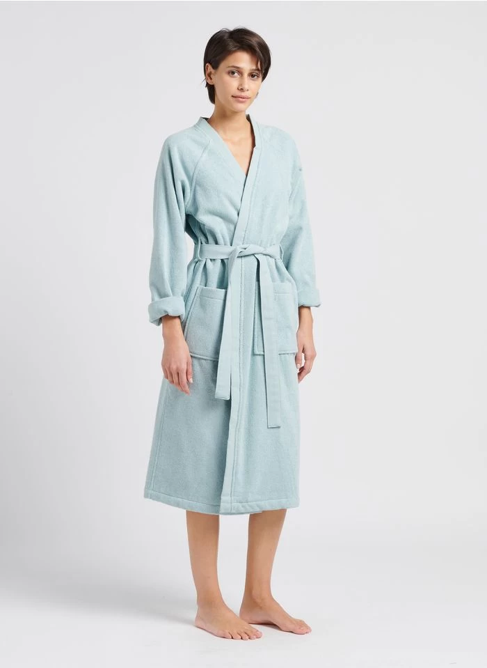 Katoenen Badjas | Groen 3 Katoenen Badjas | Groen - Afbeelding 3